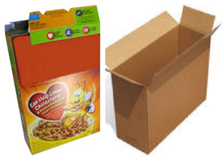 Pasteboard (Ceareal boxes) and cardboard box