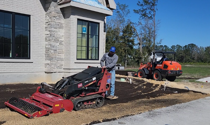 Man mowing