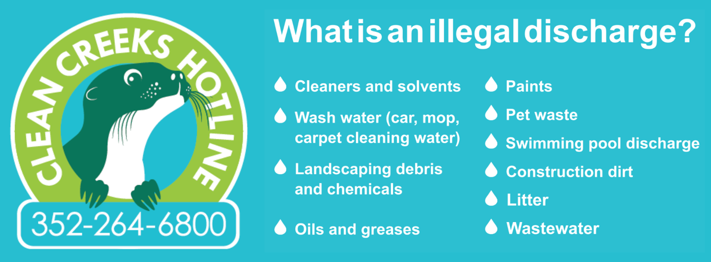 Clean Creeks Hotline 352-264-6800